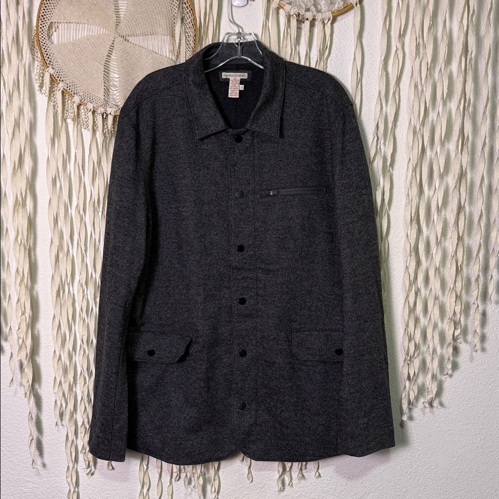 Carbon2Cobalt Men's NWOT Gray Wool Blend Lined Shirt Jacket Size Large